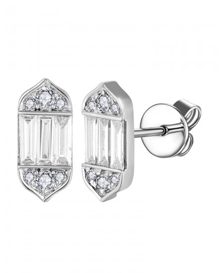 BAGUETTE DIAMOND STUDS (TE1740)