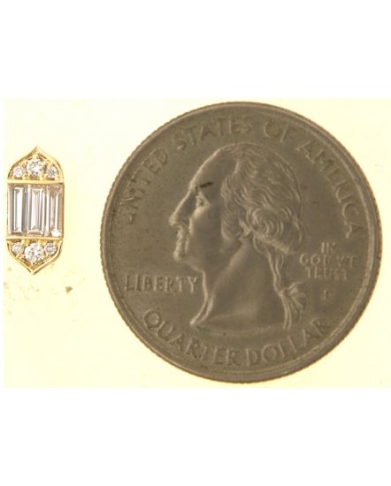 BAGUETTE DIAMOND STUDS (TE1740)