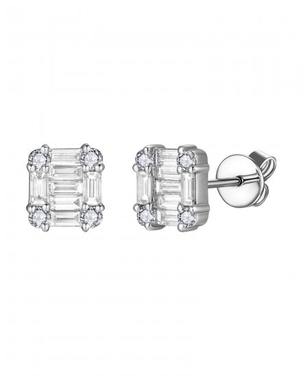 BAGUETTE DIAMOND STUDS (TE1750)