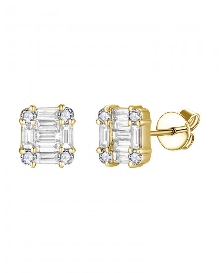 BAGUETTE DIAMOND STUDS (TE1750)