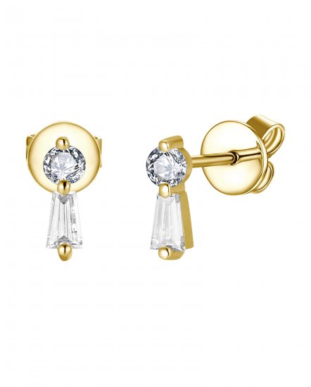 BAGUETTE DIAMOND STUDS (TE1756)
