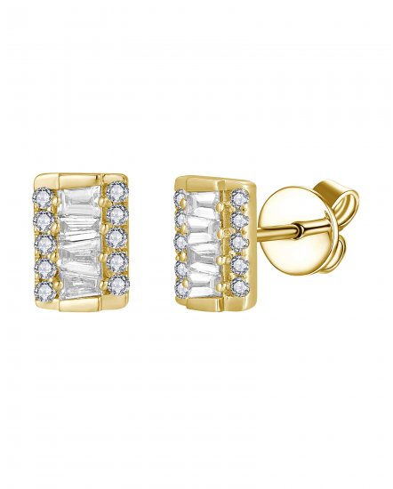 BAGUETTE DIAMOND STUDS (TE1757)