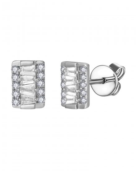BAGUETTE DIAMOND STUDS (TE1757)