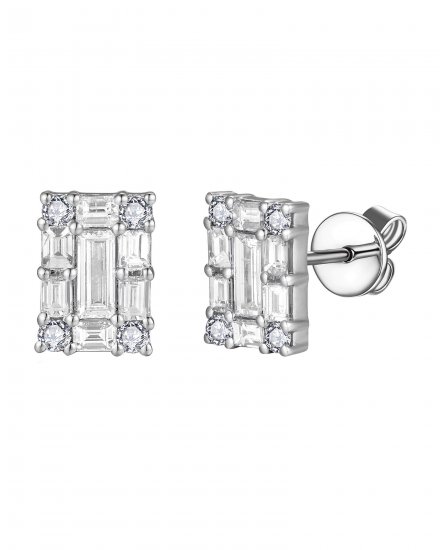 BAGUETTE DIAMOND STUDS (TE1758)