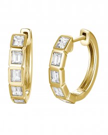 BAGUETTE DIAMOND HOOPS (TE1762)