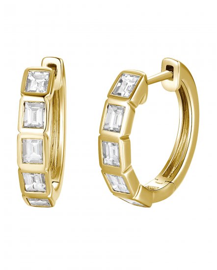 BAGUETTE DIAMOND HOOPS (TE1762)