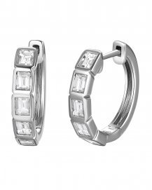 BAGUETTE DIAMOND HOOPS (TE1762)