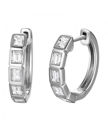 BAGUETTE DIAMOND HOOPS (TE1762)