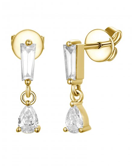 BAGUETTE DIAMOND STUDS (TE1769)