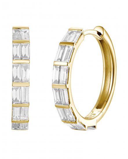 BAGUETTE DIAMOND HOOPS (TE1773)