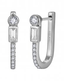 BAGUETTE DIAMOND HOOPS (TE1784)