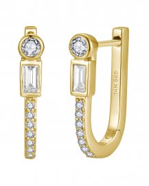 BAGUETTE DIAMOND HOOPS (TE1784)
