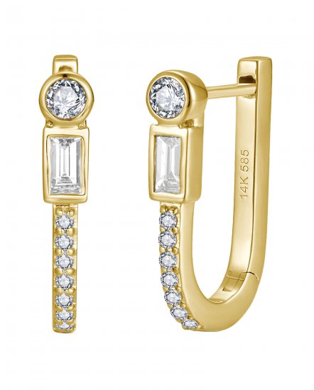 BAGUETTE DIAMOND HOOPS (TE1784)