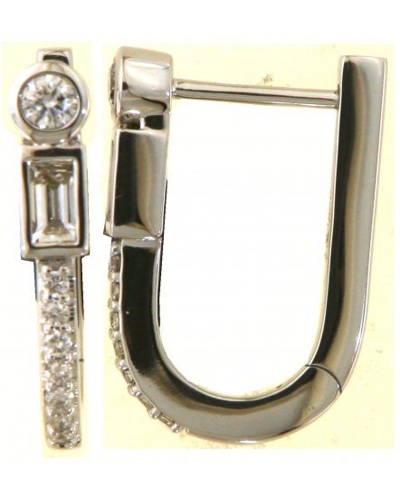 BAGUETTE DIAMOND HOOPS (TE1784)