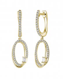 OVAL STYLE INTER LINKED DIAMOND DANGLING (TE1792)