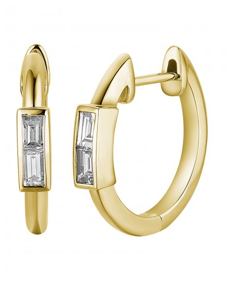 BAGUETTE DIAMOND HOOPS (TE1811)