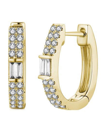 BAGUETTE DIAMOND HOOPS (TE1817)