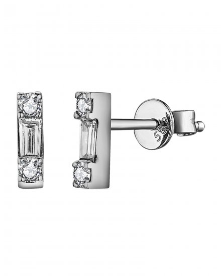 BAGUETTE DIAMOND STUDS (TE1822)