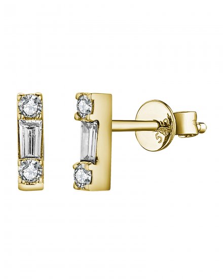 BAGUETTE DIAMOND STUDS (TE1822)