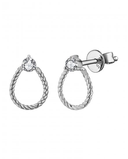 PEAR STYLE SOLITAIRE DIAMOND STUDS (TE1826)