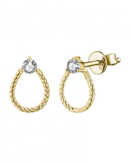 PEAR STYLE SOLITAIRE DIAMOND STUDS (TE1826)