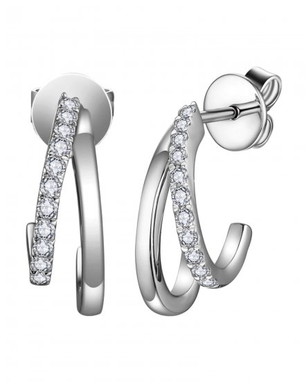 CURVED STYLE DIAMOND STUDS (TE1834)
