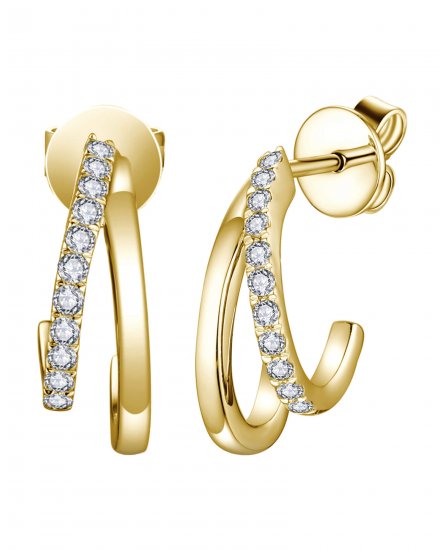 CURVED STYLE DIAMOND STUDS (TE1834)