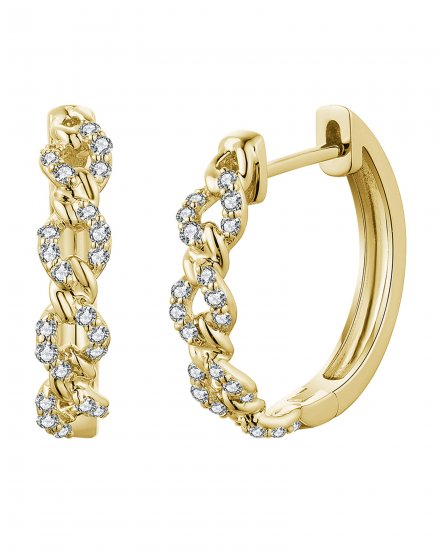 LINK STYLE DIAMOND HOOPS (TE1847)