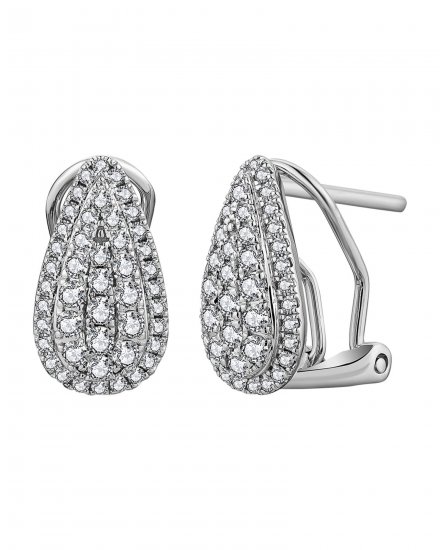 PEAR STYLE DIAMOND OMEGA BACK (TE1850)