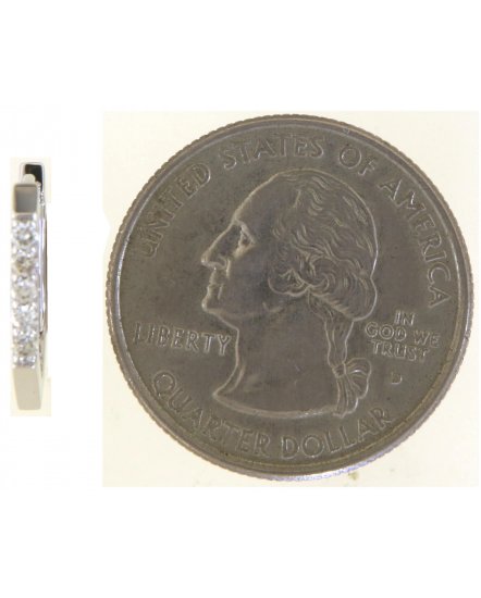 HEXAGON STYLE DIAMOND HOOPS (TE1854)