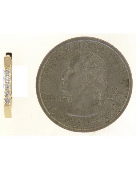 HEXAGON STYLE DIAMOND HOOPS (TE1854)