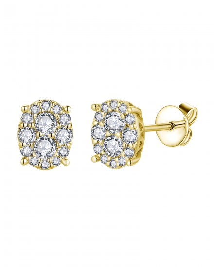 OVAL STYLE DIAMOND STUDS (TE1859)