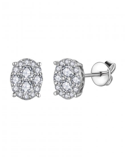 OVAL STYLE DIAMOND STUDS (TE1859)