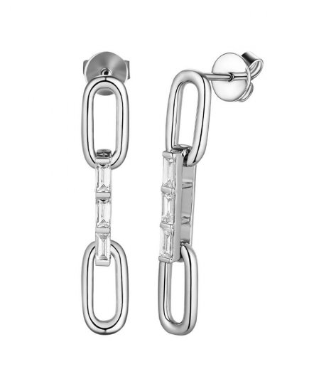 OPEN BAR STYLE BAGUETTE DIAMOND DANGLING (TE1863)