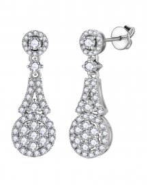 ROUND CLUSTER DIAMOND DANGLING (TE1865)