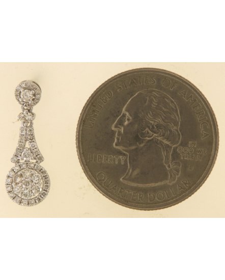 ROUND CLUSTER DIAMOND DANGLING (TE1865)