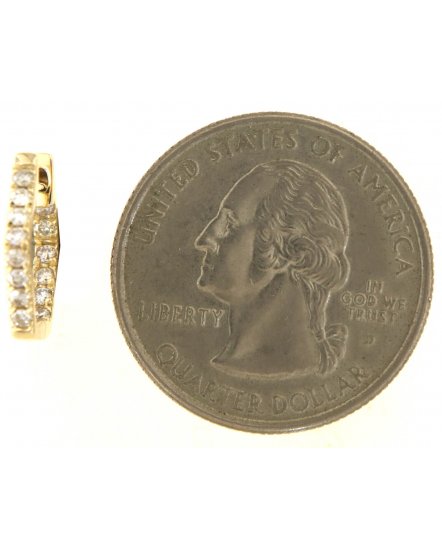 HEXAGON STYLE INSIDE OUTSIDE DIAMOND HUGGIES (TE1871)