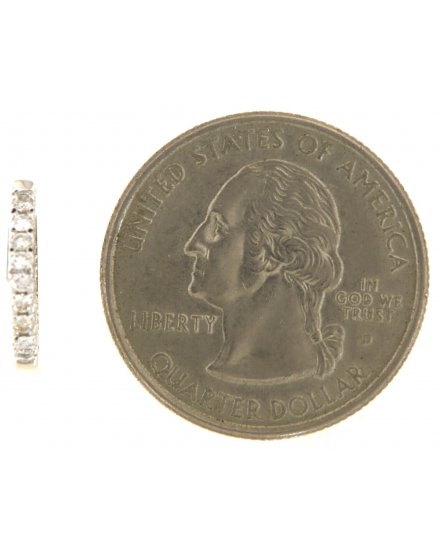 HEXAGON STYLE INSIDE OUTSIDE DIAMOND HUGGIES (TE1871)