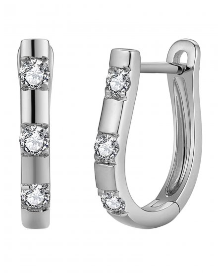 THREE STONE DIAMOND HUGGIES (TE1881)