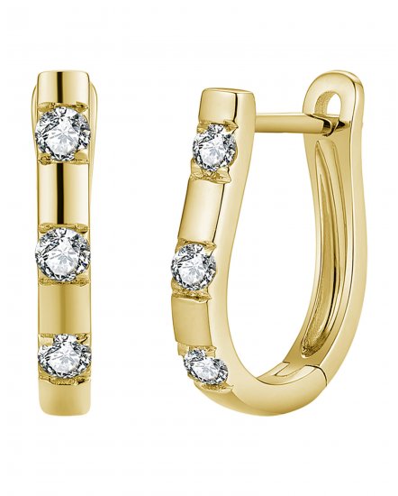 THREE STONE DIAMOND HUGGIES (TE1881)