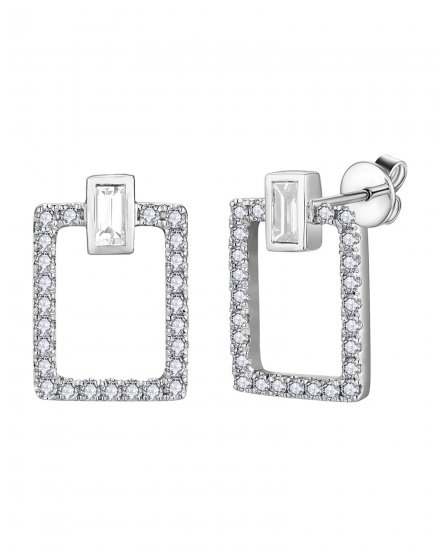 BAGUETTE DIAMOND STUDS (TE1883)