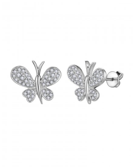 BUTTERFLY SHAPE DIAMOND STUDS (TE1884)