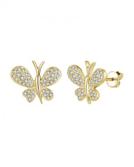 BUTTERFLY SHAPE DIAMOND STUDS (TE1884)