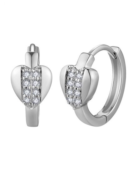 HEART SHAPE DIAMOND HUGGIES (TE1887)