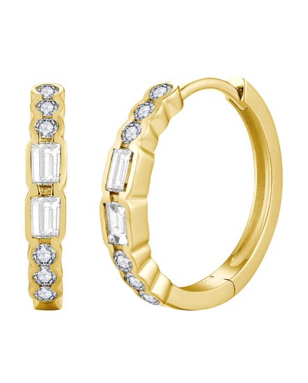 BAGUETTE DIAMOND HOOPS (TE1900)