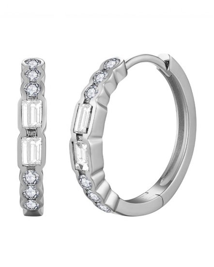 BAGUETTE DIAMOND HOOPS (TE1900)