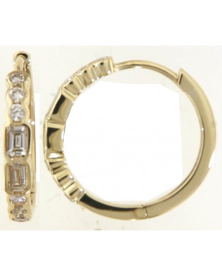 BAGUETTE DIAMOND HOOPS (TE1900)