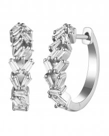 BAGUETTE DIAMOND HOOPS (TE1901)