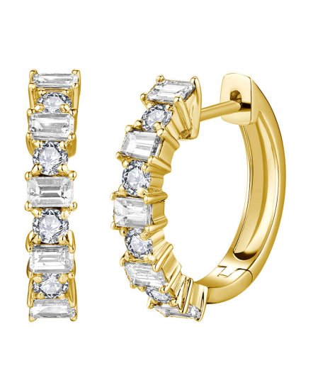 BAGUETTE DIAMOND HOOPS (TE1904)
