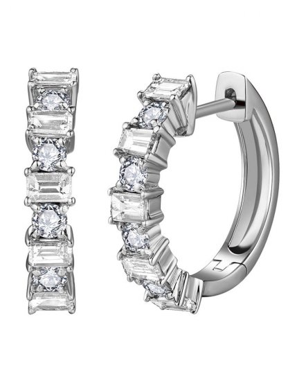 BAGUETTE DIAMOND HOOPS (TE1904)